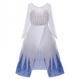 Jelmez - Jégvarázs 2 Gyönyörű Elza jelmez Elsa fehér lilás ruha 130-as ( új )