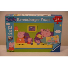 Peppa Puzzle, Ravensburger  2 x 12 db-os Peppa malac puzzle