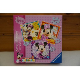 Minnie Mouse puzzle - Mickey Mouse Clubhouse Ravensburger puzzle 25/36/49 darab ( használt )