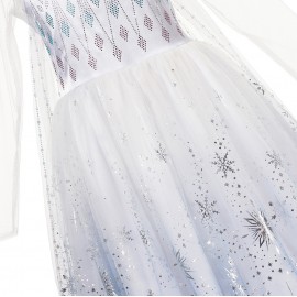 Jelmez - Gyönyörű Elza jelmez ezüst hópihékkel Elsa ruha Jégvarázs 2. ( új ) 