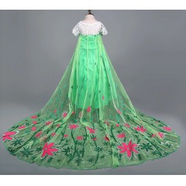 Jelmez - Jégvarázs Elza királynő tavaszi ruhája, zöld Elsa jelmez ( új )