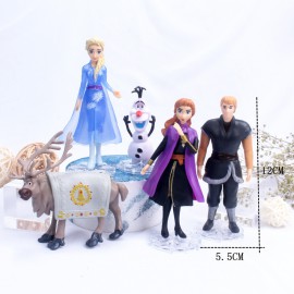 Jégvarázs figura szett, 5 db-os Frozen torta figura szett  ( új )