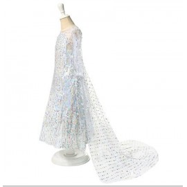 Jelmez - Gyönyörű csillogó fehér Elza jelmez Elsa ruha Jégvarázs 2. ( új ) 