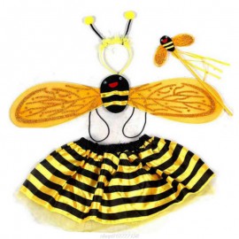 Jelmez - Méhecske jelmez szett kiegészítőkkel - 4 részes kislány jelmez ( új )