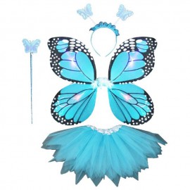 Jelmez- Pillangó, tündér jelmez szett 2 színben - 4 db os - ledes világítással ( új )