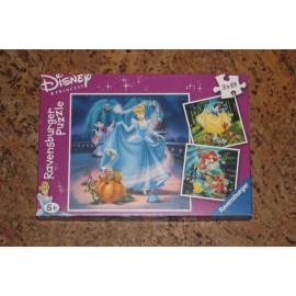 Disney Princess puzzle 3x49 db Ravensburger puzzle - Disney hercegnők puzzle ( használt  )